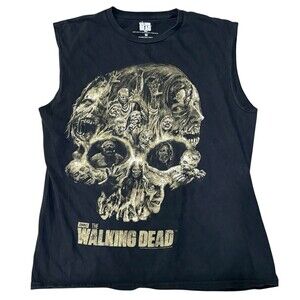 Walking Dead Zombie Skull Tank Top Shirt Men’s M Black AMC 2013 Promo T-Shirt